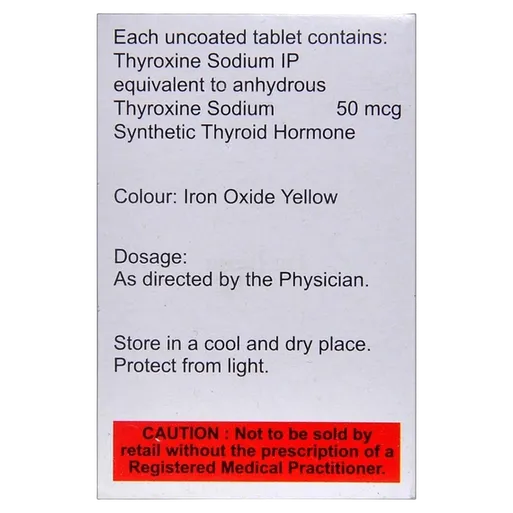 thyrox 50mcg tablet 100's